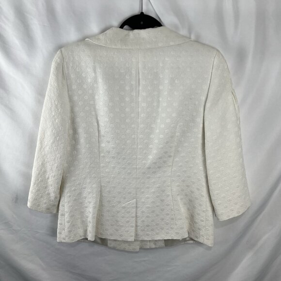 Anthropologie Semantiks Cream Peter-Pan-Collar Blazer Womens Size 8 - Picture 7 of 9